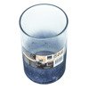 Świecznik szklany walec niebieski 15x30 cm
