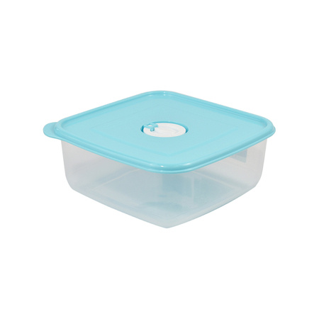 Pojemnik plastikowy z pokrywką 0.9 l do żywności z datownikiem kolor niebieski