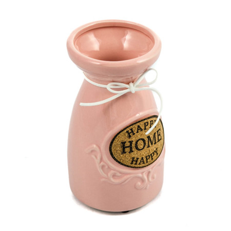 Wazon ceramiczny 18 cm Happy Home pudrowy róż
